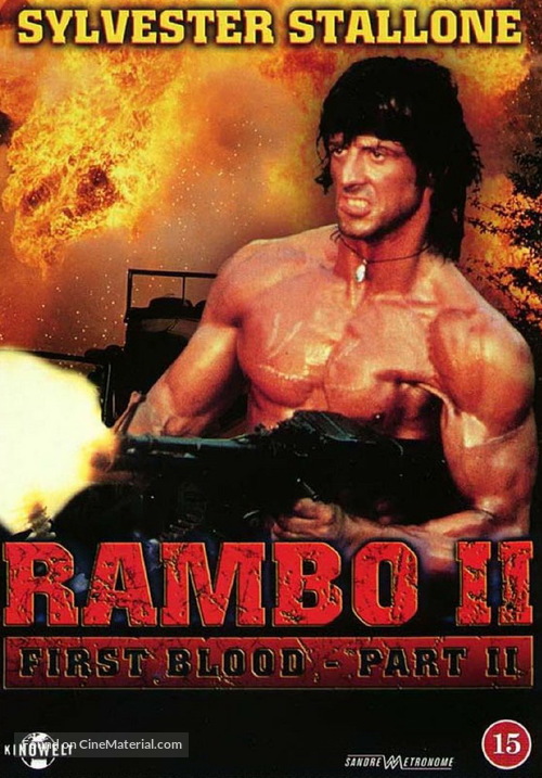 Rambo: First Blood Part II - Danish Movie Cover