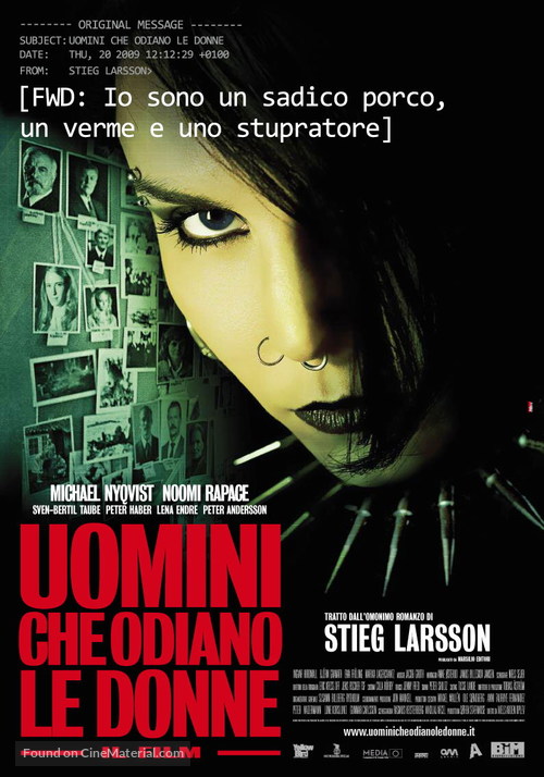 M&auml;n som hatar kvinnor - Italian Movie Poster