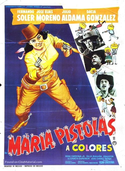 Mar&iacute;a Pistolas - Mexican Movie Poster