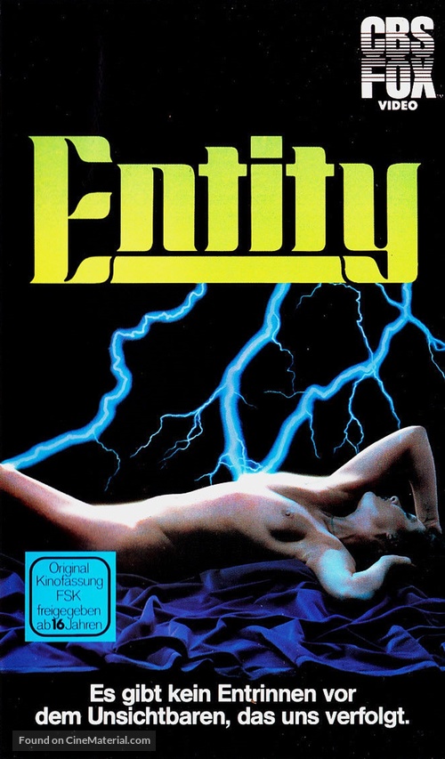 The Entity - German VHS movie cover