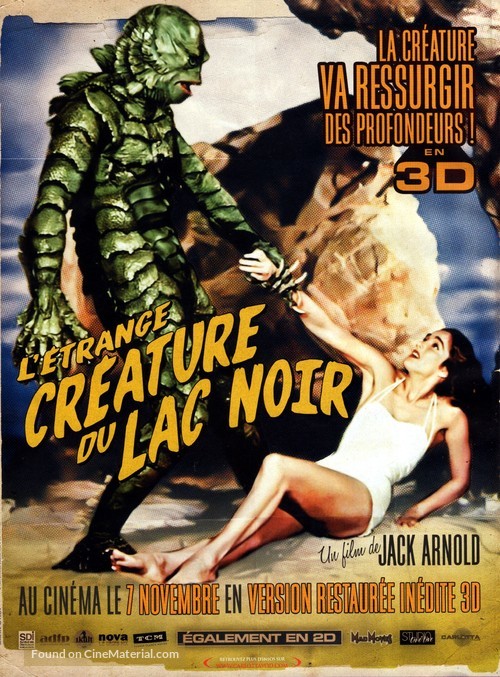 Creature from the Black Lagoon - French Re-release movie poster