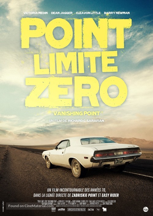 Vanishing Point - French Re-release movie poster