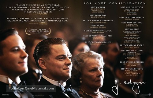 J. Edgar - For your consideration movie poster