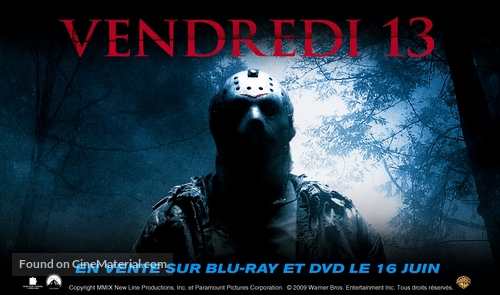 Friday the 13th - French Video release movie poster