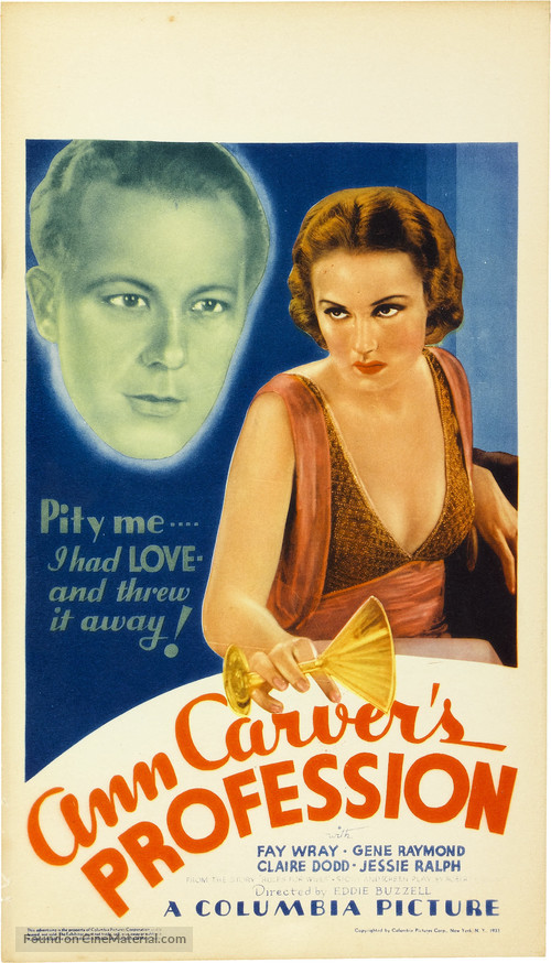Ann Carver&#039;s Profession - Movie Poster