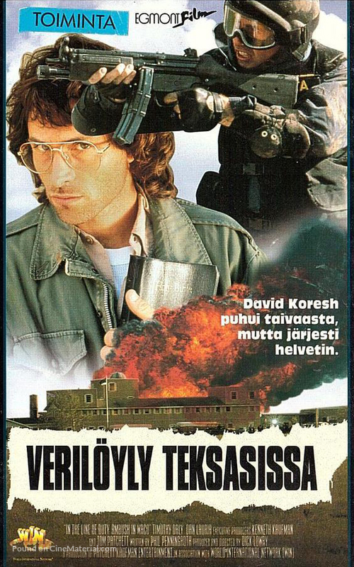 In the Line of Duty: Ambush in Waco - Finnish VHS movie cover