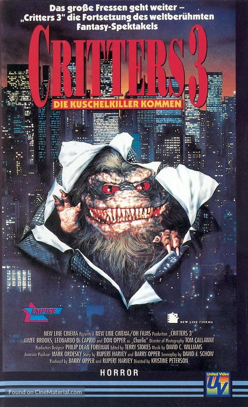 Critters 3 - German VHS movie cover