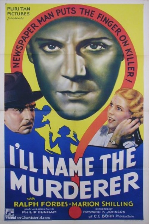 I&#039;ll Name the Murderer - Movie Poster