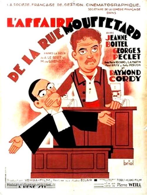 L&#039;affaire de la rue Mouffetard - French Movie Poster