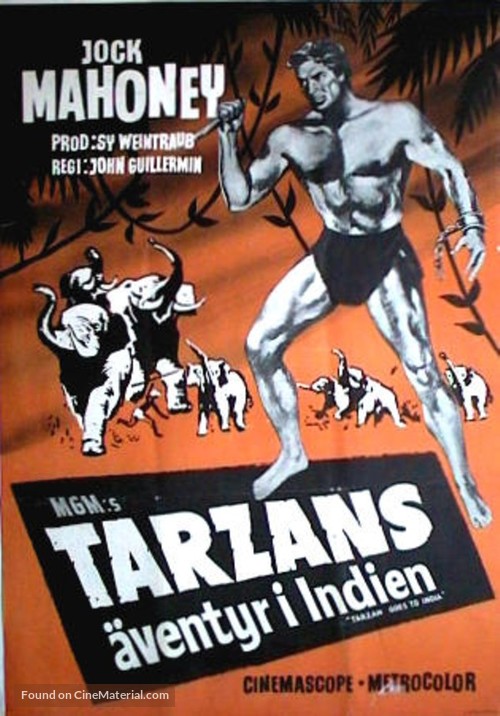Tarzan Goes to India - Swedish Movie Poster