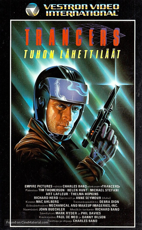 Trancers (1984) Finnish vhs movie cover