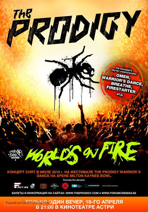 The Prodigy: World&#039;s on Fire - Estonian Movie Poster