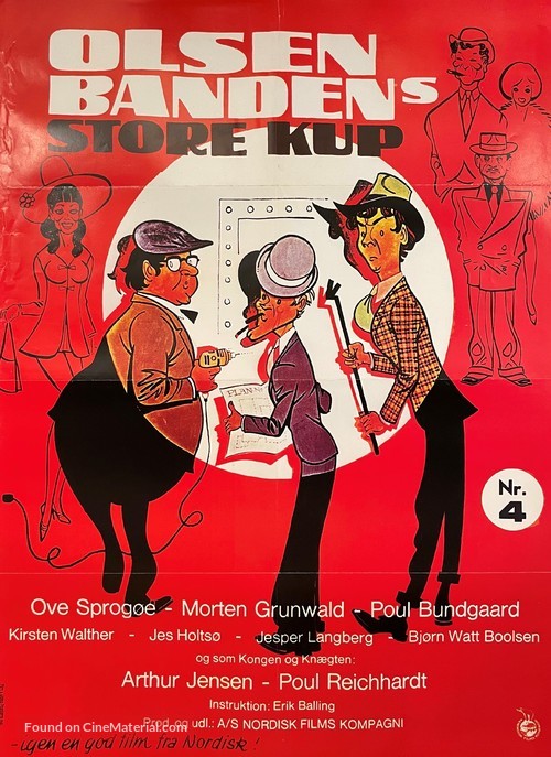 Olsen-bandens store kup - Danish Movie Poster