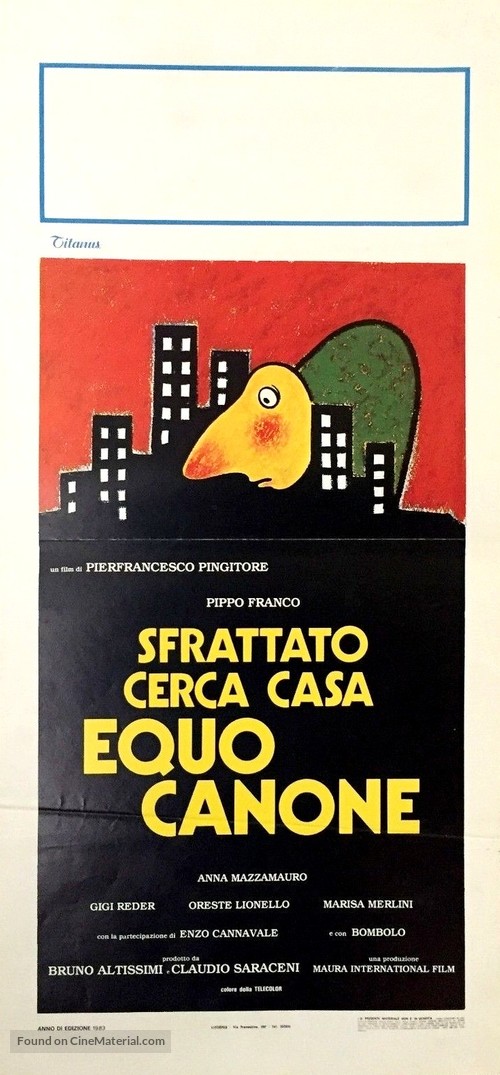 Sfrattato cerca casa equo canone - Italian Movie Poster