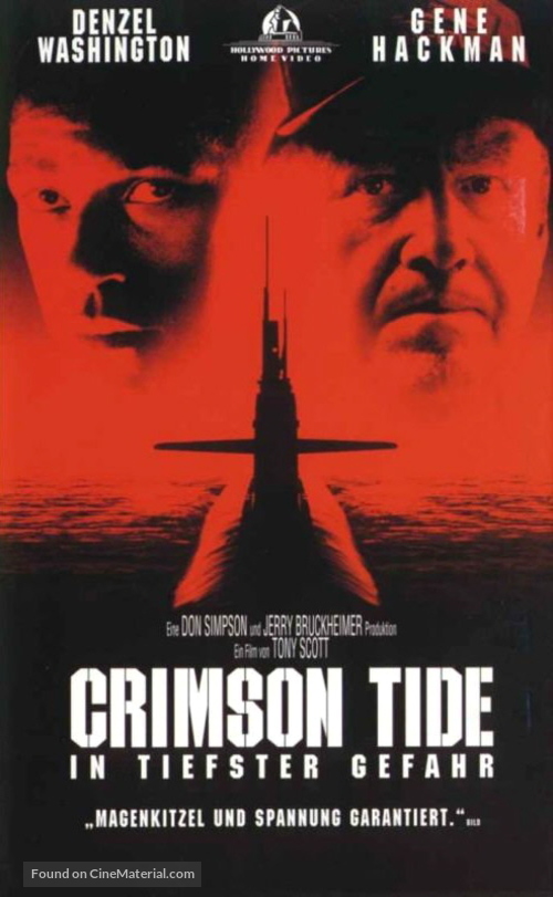 Crimson Tide - German VHS movie cover