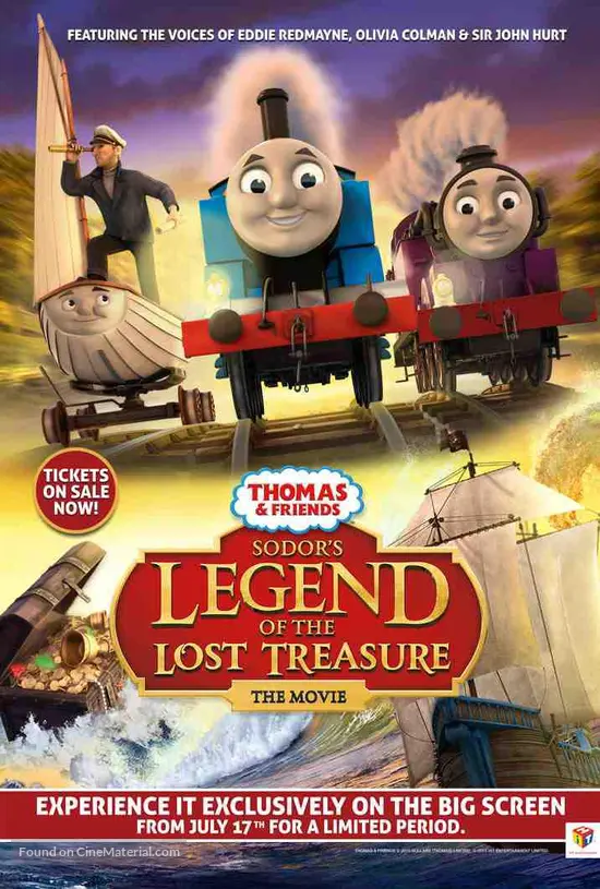 Thomas & Friends Sodor's Legend of the Lost Treasure (2015) British movie poster Thomas & Friends Sodor's Legend of the Lost Treasure (2015) British movie poster