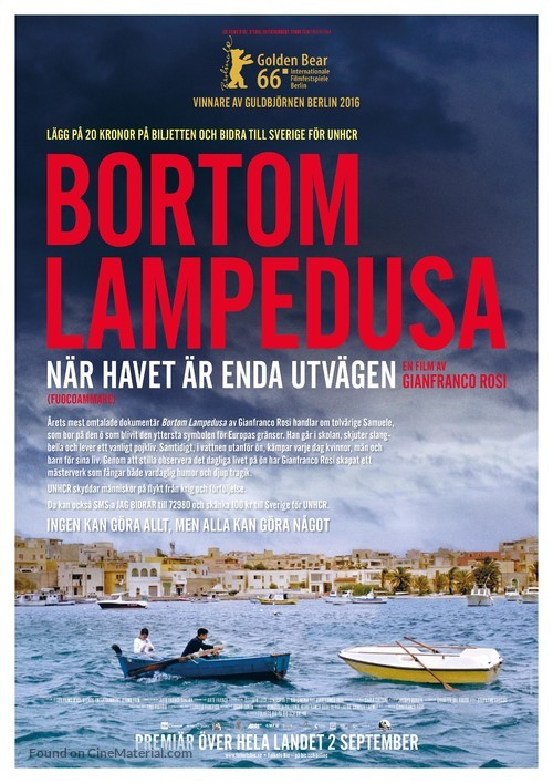 Fuocoammare - Swedish Movie Poster