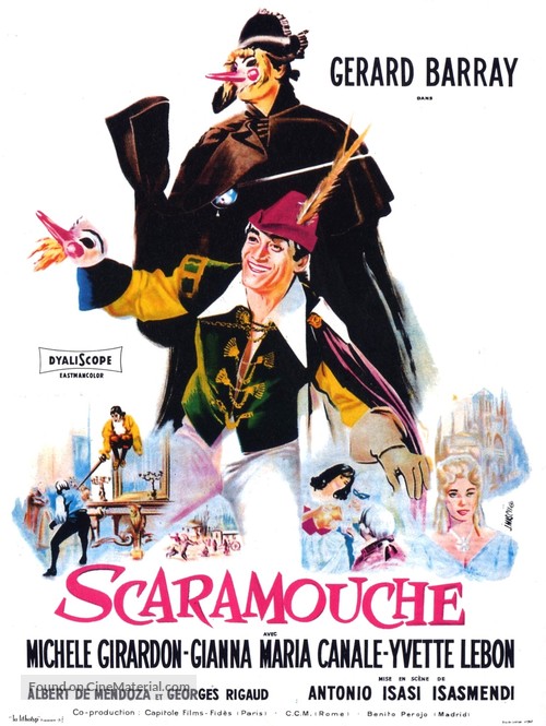 La m&aacute;scara de Scaramouche - French Movie Poster