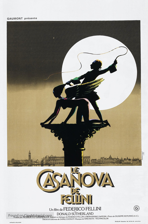 Il Casanova di Federico Fellini - Belgian Movie Poster