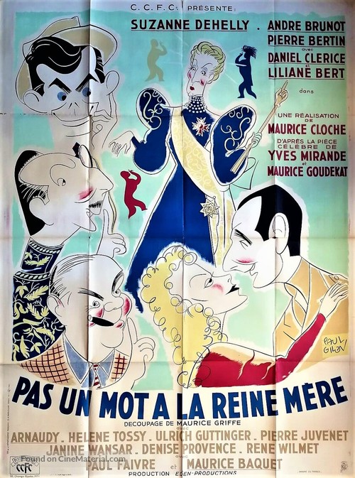 Pas un mot &agrave; la reine m&egrave;re - French Movie Poster