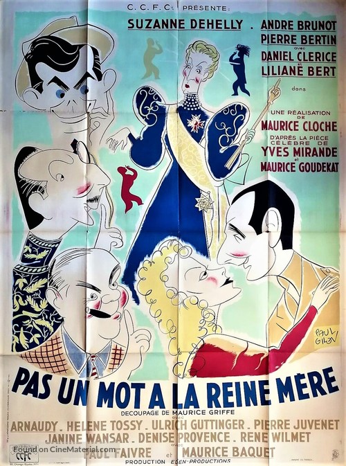 Pas un mot &agrave; la reine m&egrave;re - French Movie Poster