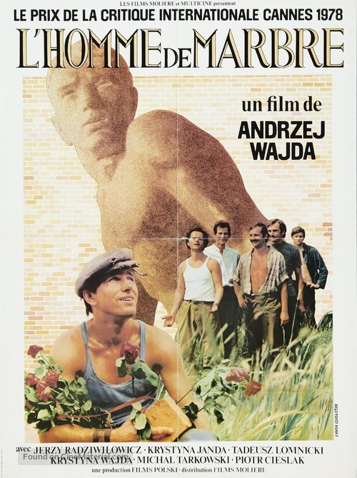 Czlowiek z marmuru - French Movie Poster