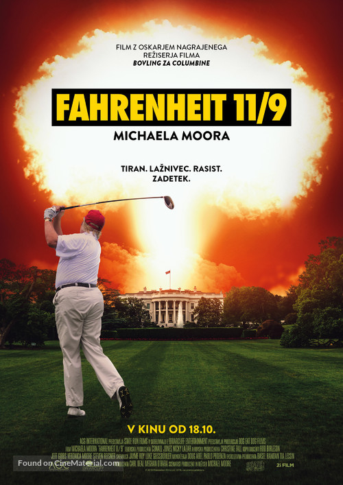 Fahrenheit 11/9 - Slovenian Movie Poster