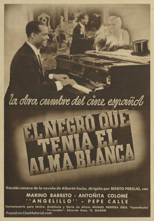 Negro que ten&iacute;a el alma blanca, El - Spanish poster