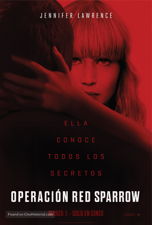 Red Sparrow - Argentinian Movie Poster