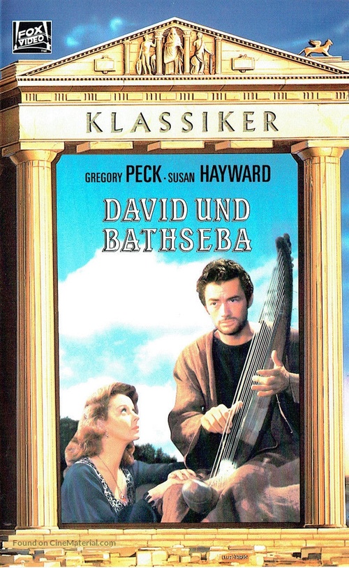David and Bathsheba - German VHS movie cover