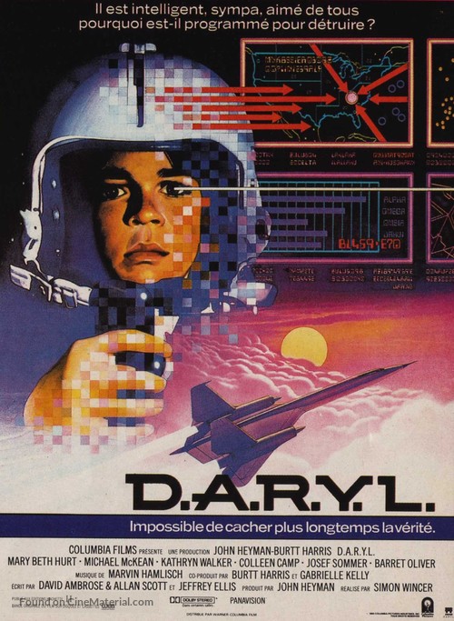 D.A.R.Y.L. - French Movie Poster