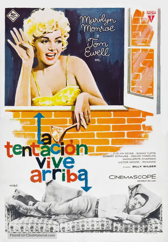 The Seven Year Itch 1955 Spanish Movie Poster