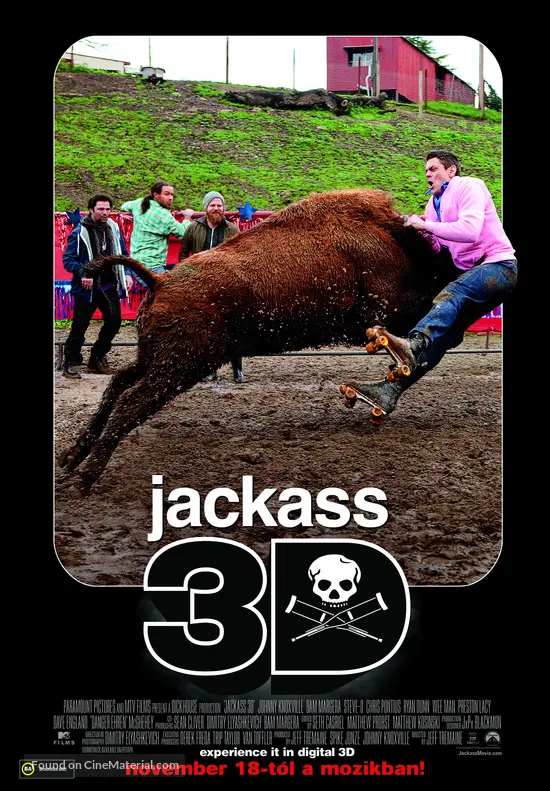 Jackass 3D - Hungarian Movie Poster