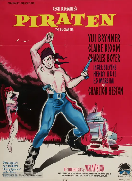 The Buccaneer - Danish Movie Poster