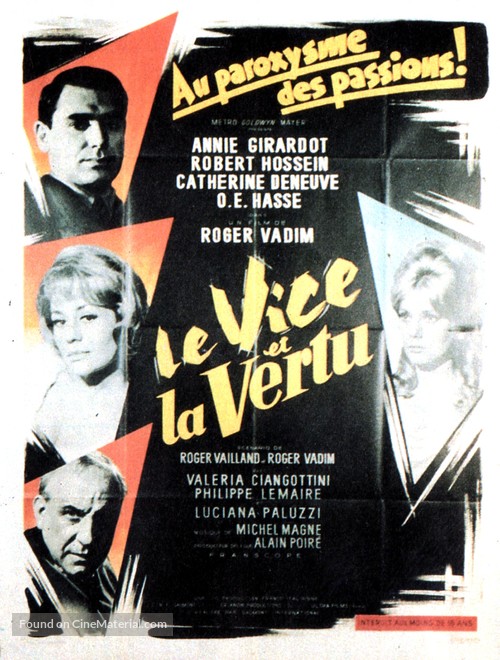 Le vice et la vertu - French Movie Poster