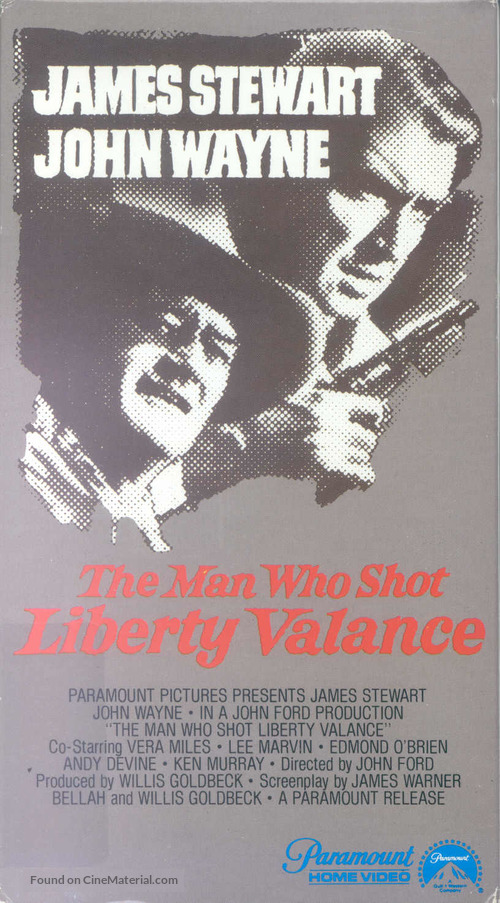 The Man Who Shot Liberty Valance - VHS movie cover
