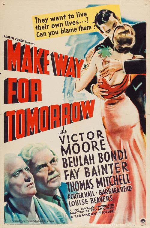 Make Way for Tomorrow - Movie Poster