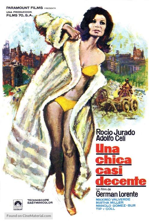 Una chica casi decente - Spanish Movie Poster