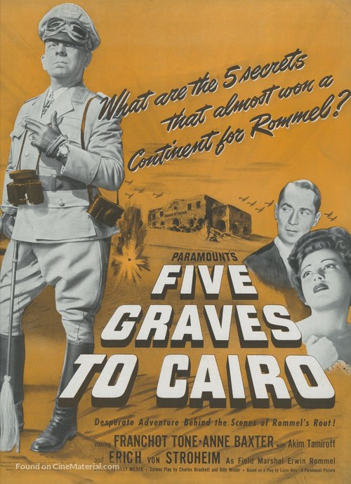 Five Graves to Cairo - Movie Poster