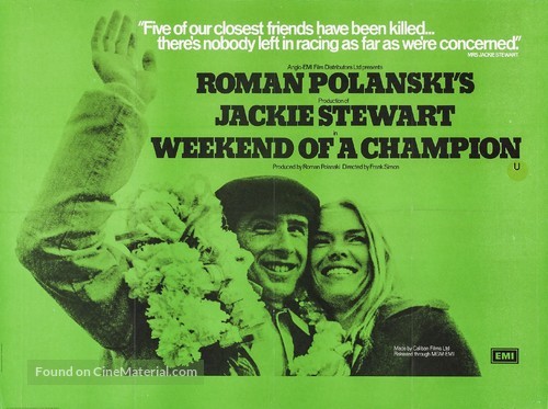 Weekend of a Champion - British Movie Poster