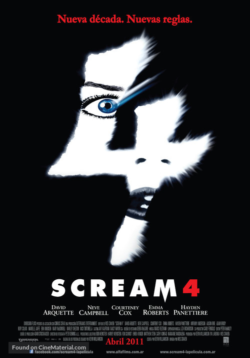 Scream 4 - Argentinian Movie Poster