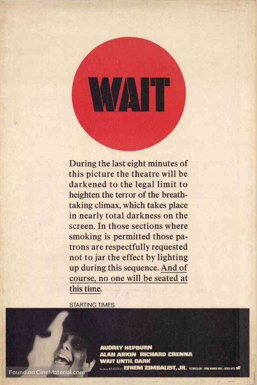 Wait Until Dark - Movie Poster