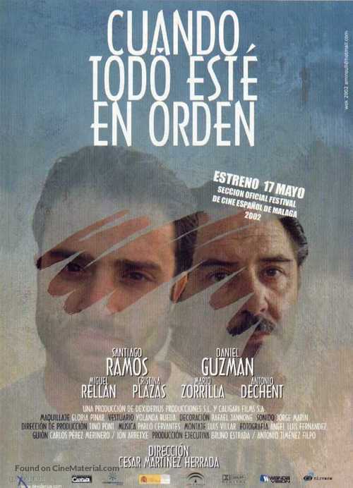 Cuando todo est&eacute; en orden - Spanish Movie Poster