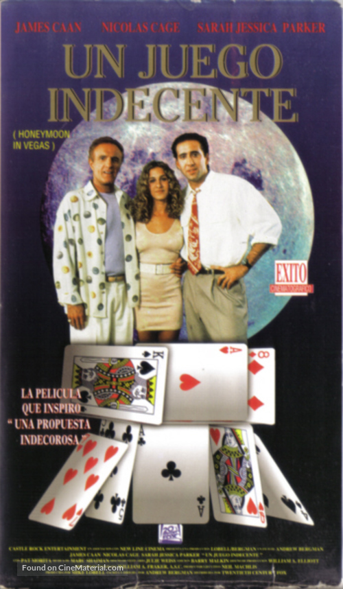 Honeymoon In Vegas - Mexican VHS movie cover