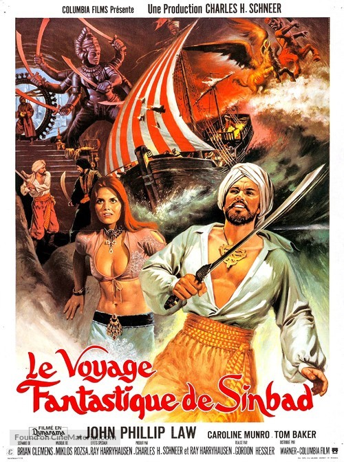 The Golden Voyage of Sinbad - French Movie Poster