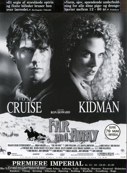 Far and Away - Danish poster