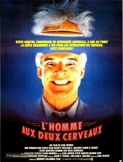 The Man with Two Brains - French Movie Poster