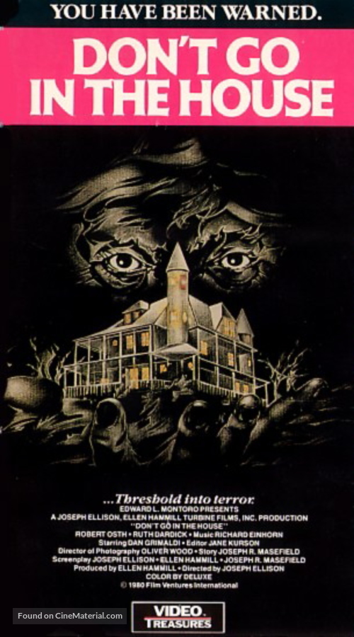 Don&#039;t Go in the House - VHS movie cover