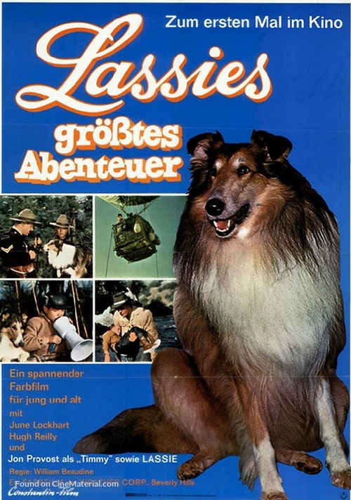 Lassie&#039;s Great Adventure - German Movie Poster