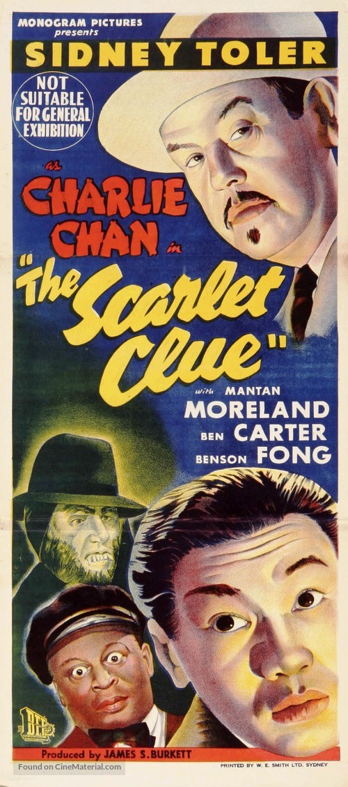 The Scarlet Clue - Australian Movie Poster